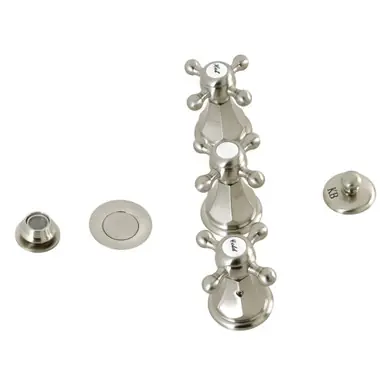 Bulk Order Kingston Brass KB4328BX Metropolitan Bidet Faucet with Brass Pop-Up, Brushed Nickel