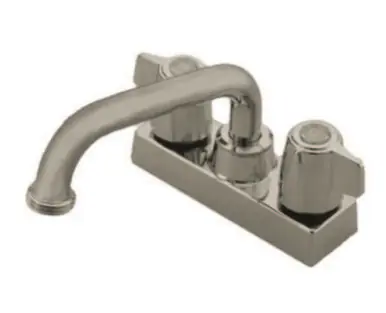Free Returns Kingston Brass KB470SN Two Handle Laundry Faucet, Brushed Nickel
