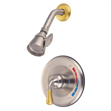 Free Delivery Kingston Brass KB639SO Magellan Shower Only for KB639, Brushed Nickel/Polished Brass