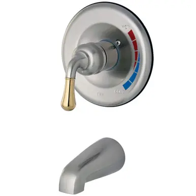 Handmade Kingston Brass KB639TO Tub Only for KB639, Brushed Nickel/Polished Brass
