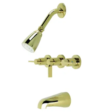 Free Delivery Kingston Brass KB8132NDL Tub & Shower Faucet, Polished Brass