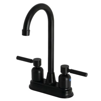 Brand New Kingston Brass KB8490DL Concord Two Handle Bar Faucet, Matte Black