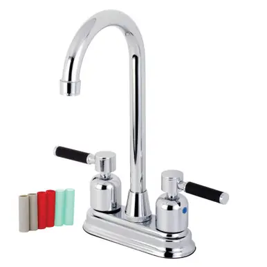 Fan Favorite Kingston Brass KB8491DKL Kaiser Two Handle Bar Faucet, Polished Chrome