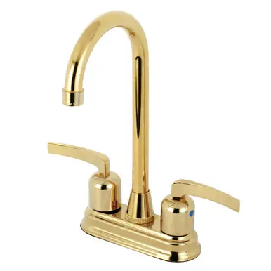 Discount Kingston Brass KB8492EFL Centurion Two Handle Bar Faucet, Polished Brass