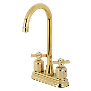 Direct From Manufacturer Kingston Brass KB8492ZX Millennium Two Handle Bar Faucet, Polished Brass