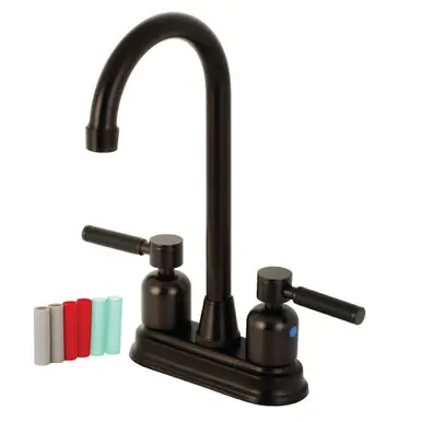 Weekend Sale Kingston Brass KB8495DKL Kaiser Two Handle Bar Faucet, Oil Rubbed Bronze