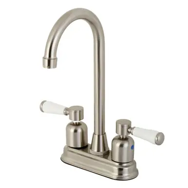 Hot Deal Kingston Brass KB8498DPL Paris Two Handle Bar Faucet, Brushed Nickel