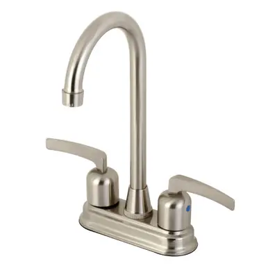 Clearance Kingston Brass KB8498EFL Centurion Two Handle Bar Faucet, Brushed Nickel