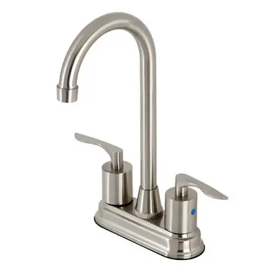 Express Delivery Kingston Brass KB8498SVL Two Handle Bar Faucet, Brushed Nickel