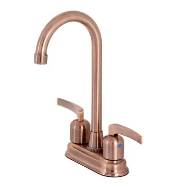 Genuine Kingston Brass KB849EFLAC Centurion Two Handle Bar Faucet, Antique Copper