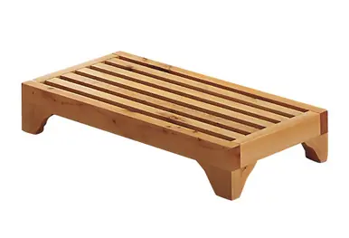 Affordable Alfi AB4409 4" Modern Wooden Stepping Stool for Tub - Shower - Bathroom
