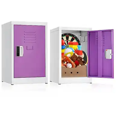 Place Order Alpine ADI629-02-PUR-DL 24" H x 15" W Steel Single Tier Storage Locker with Digital Lock, Purple