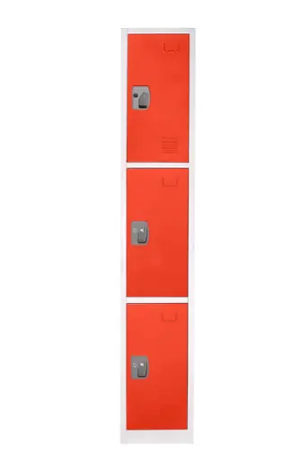 Alpine ADI629-203-RED 72 in. H x 12 in. W Triple-Compartment Steel Storage Locker Fast Shipping