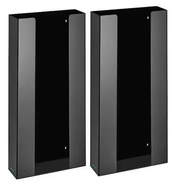 Viral Alpine ADI902-04-BLK-2PK Quad Box Capacity Acrylic Black Glove Dispenser 2 Pack