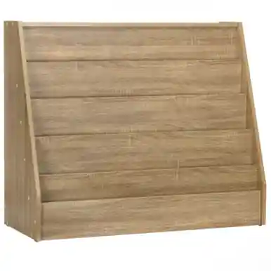 Alpine ADIKI200-01-MEO Multi-Tiered Liturature Display, Medium Oak No Minimum Order