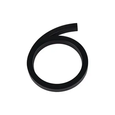 Affordable Atlas Modern Avalon #6 Large House Number - Matte Black, AVN6-L-BL