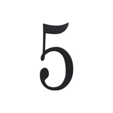 Atlas Traditionalist #5 House Number - Matte Black, TRN5-BL Don’t Miss Out