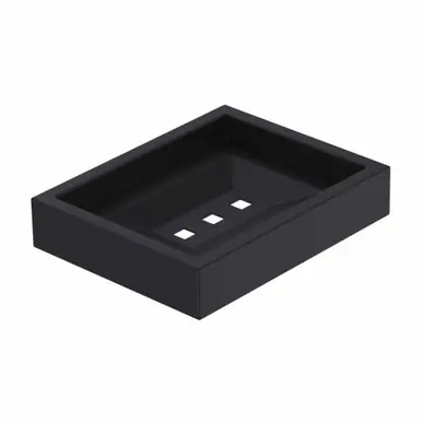 Express Delivery Fine Fixtures Beverly Wall Mounted Square Soap Holder - Matte Black - AC2SBHBL