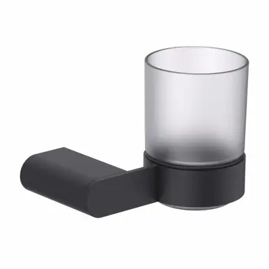 Fine Fixtures Astoria Wall Mounted Toothbrush Holder - Matte Black - AC1TBHBL Luxury