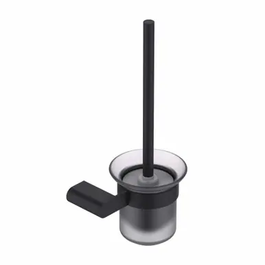 Fine Fixtures Bathroom Brush Set - Matte Black - Includes Wall Mount Holder - AC1BHBL Affordable