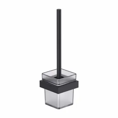 Fine Fixtures Bathroom Brush Set - Matte Black - Includes Wall Mount Holder - AC2BHBL Low Price
