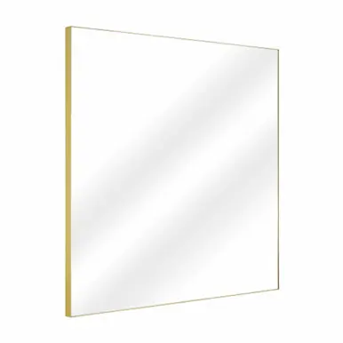 Direct From Factory Fine Fixtures Rectangular 30 Inch X 30 Inch Mirror with Sharp Corners - Satin Brass - MRS3030SB