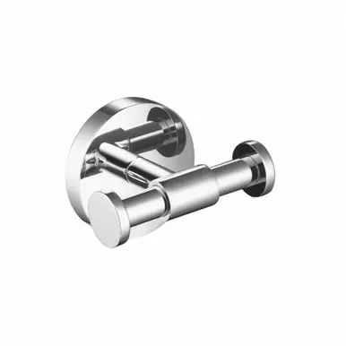 Flusso 100.1001BN Brass Bathroom Towel / Robe Hook - Round - Brushed Nickel Clearance