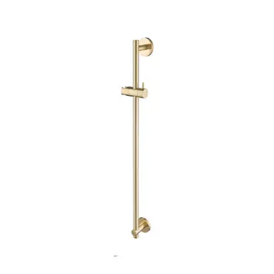 Flusso 100.601023ASB Shower Slide Bar With Integrated Wall Elbow - Satin Brass Handmade