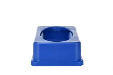 Worldwide Shipping Alpine ALP478-2-BLU Blue Slim Trash Can Swing Lid