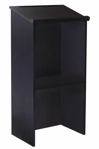 Popular Alpine ADI661-01-BLK Wood Stand-up Podium Lectern, Black