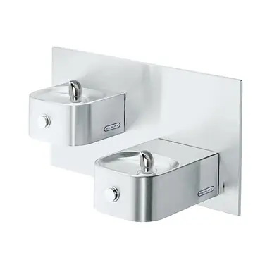 Affordable ELKAY EDFP217FPK Soft Sides Bi-Level Drinking Fountain Non-Filtered Non-Refrigerated, Freeze Resistant - Stainless