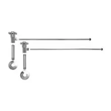 Certified Mountain Plumbing MT4910X-NL/CPB Cross Handle Lav Angle Supply Kit - Polished Chrome