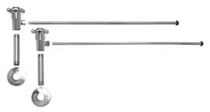 Same Day Shipping Mountain Plumbing MT4910X-NL/SB Cross Handle Lav Angle Supply Kit - Satin Brass