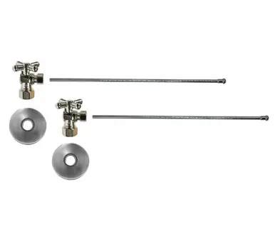 Mountain Plumbing MT493BX-NL/AB Lavatory Supply Kit - Brass Cross Handle with 1/4 Turn Ball Valve - Angle, No Trap - Antique Brass Today Only