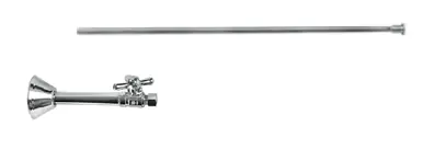 Worldwide Shipping Mountain Plumbing MT5060L-NL-PN Toilet Supply Kit - Straight Sweat - Polished Chrome