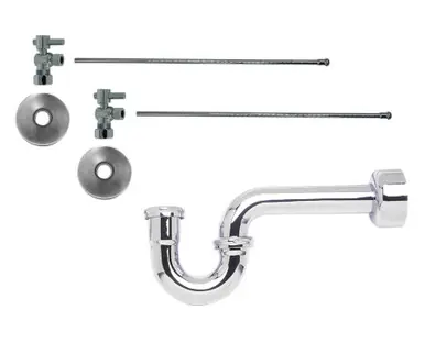 Luxury Mountain Plumbing MT5431-NL/VB Lavatory Supply Kit - Mini Lever Handle with 1/4 Turn Ball Valve - Angle, P-Trap 1-1/4" - Venetian Bronze
