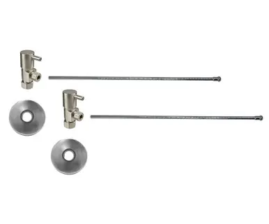 Low Price Mountain Plumbing MT5930L-NL/GPB Lavatory Supply Kit - Contemporary Lever Handle with 1/4 Turn Ceramic Disc Cartridge Valve - Angle, No Trap - Polished Gold