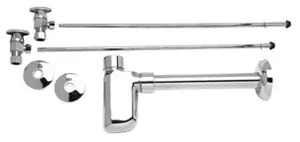 Affordable Mountain Plumbing MT9000-NL-BRN Lav Supply Kits W/Decorative Trap - Brushed Nickel